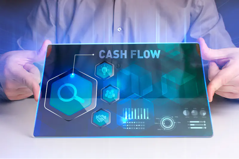Cash flow management image on tablet